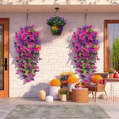 New Artificial Hanging Flowers and Plants UV-Resistant