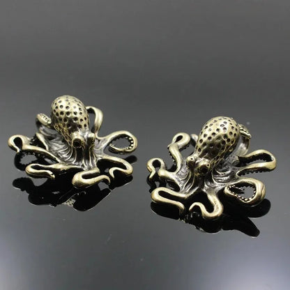 Brass Octopus Antique Copper Animal Figurines Miniatures