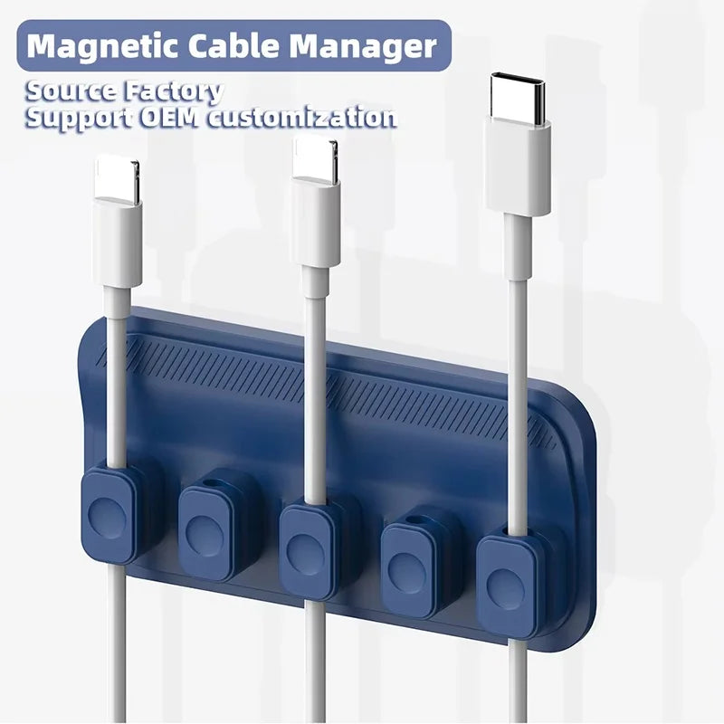 Multipurpose Magnetic Organizer Desktop Cable Clip
