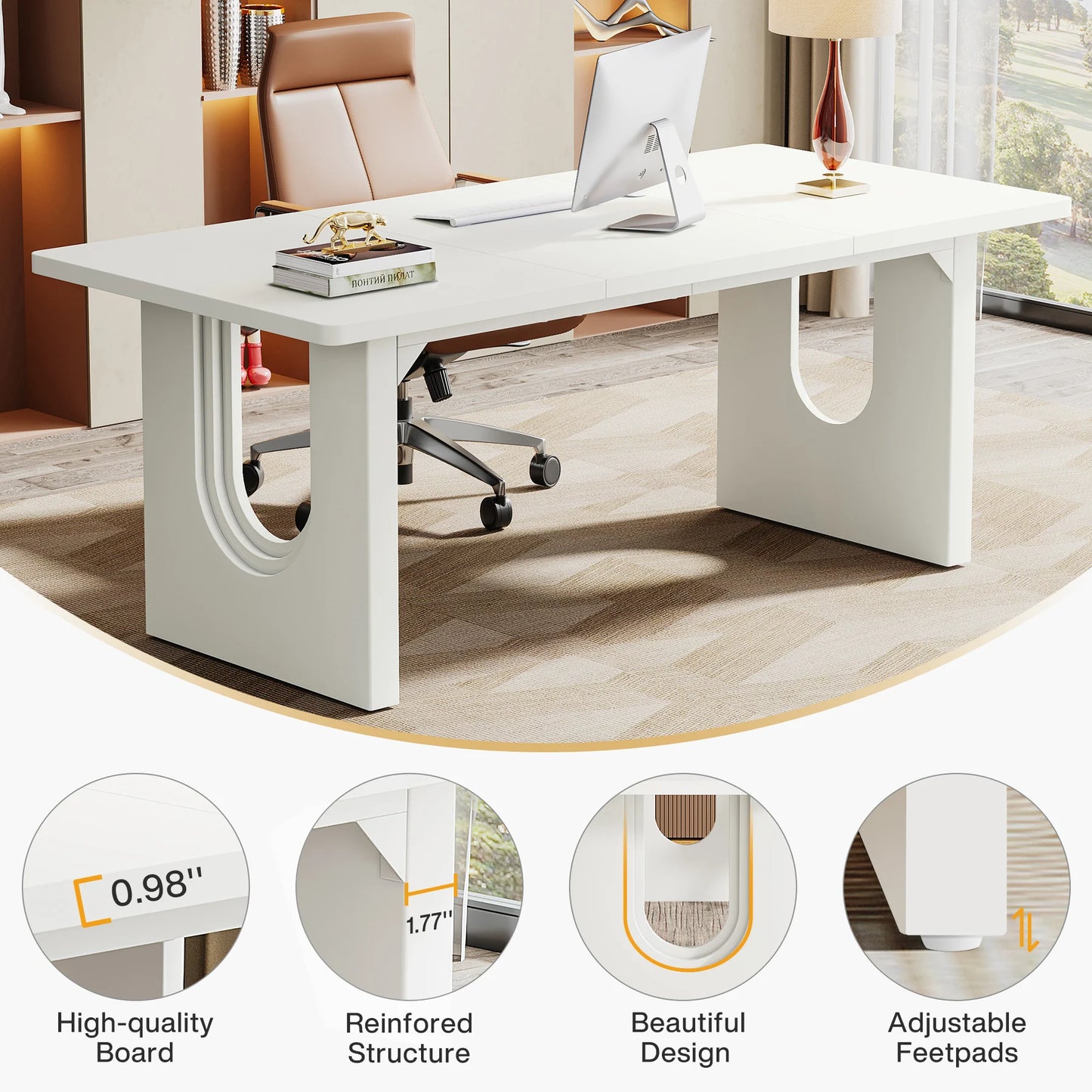 Executive Desk, Large Office Computer Desk, Conference Table