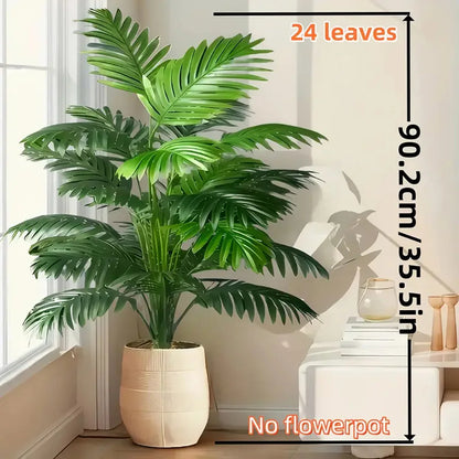 21 Inch Artificial Palm Tree, 2 Pack Fake Areca Palm Plant,