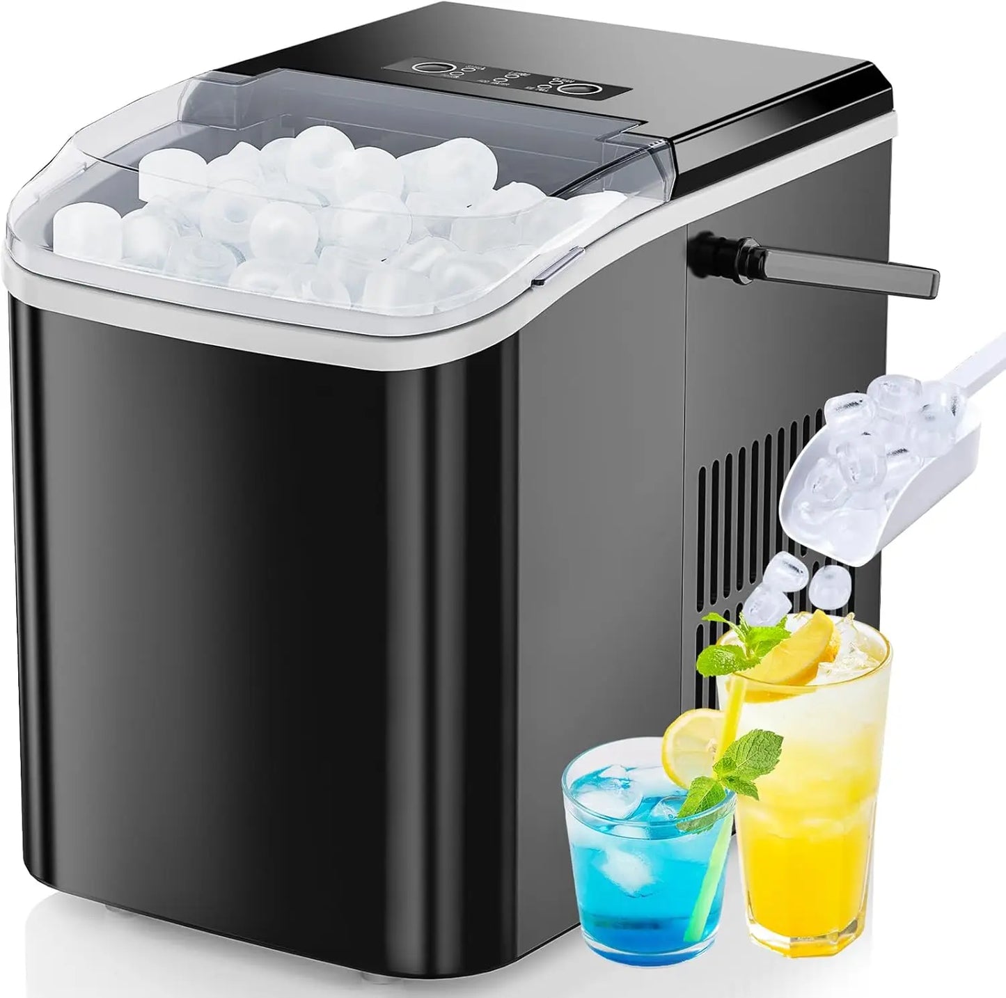 Portable Ice Maker, 26lbs/24H, Self-Cleaning
