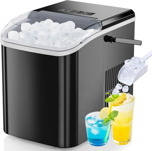 Portable Ice Maker, 26lbs/24H, Self-Cleaning