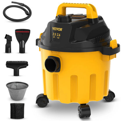 Wet Dry Vac 2.6 Gallon 2.5 Peak HP 3 in 1 Portable