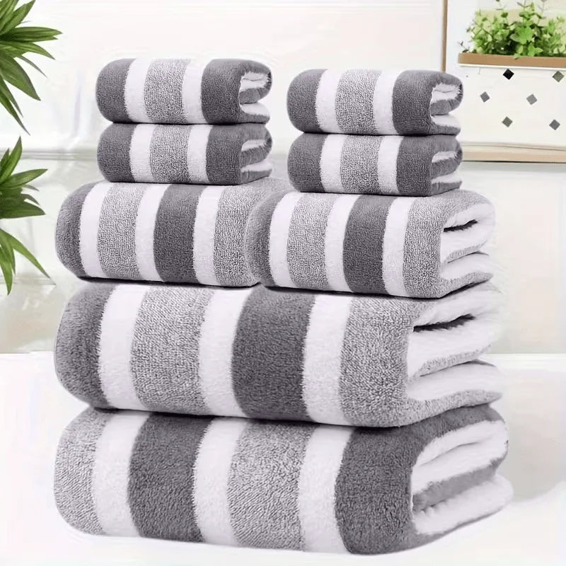 Luxury Coral Fleece Towel Set - 5-Star Hotel Standard