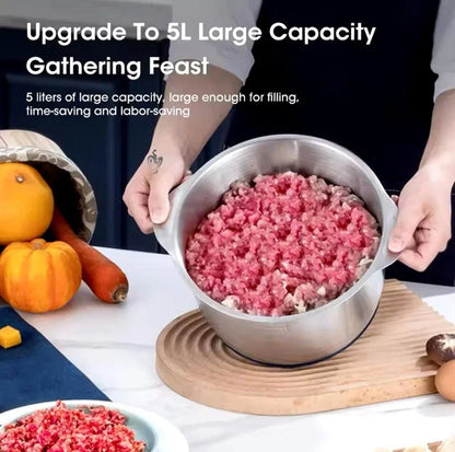 5L Electric Meat Grinders Vegetable Slicer Chopper 304 Stainless Steel