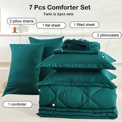 5pcs/7pcs Twin Full Queen King Bedding Sets, Comforter