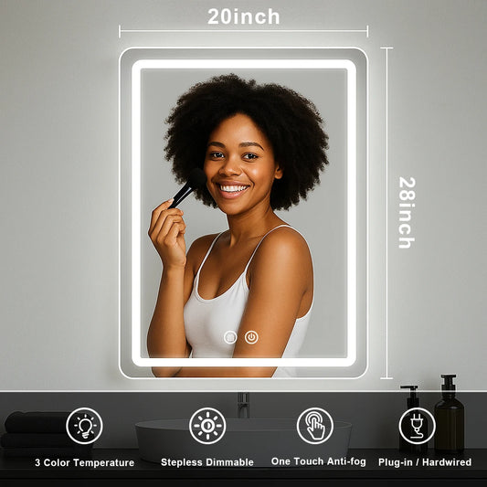 20x28 inch LED Bathroom, Vanity Mirror with Lights