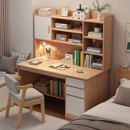 Computer Desk Bookcase  Study desk and chair