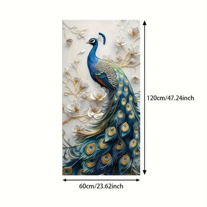1.5 inch solid wood frame modern abstract peacock canvas