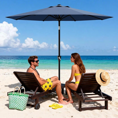 Patio Umbrella With Crank Lift & Tilt Waterproof