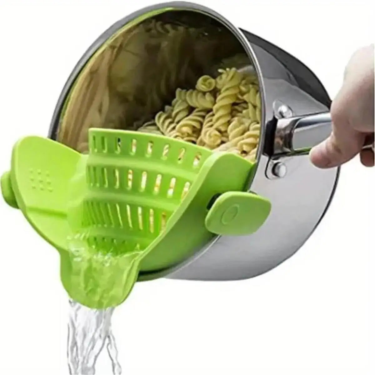 1PC Kitchen Utensil for Pots Pans & Bowls, Adjustable Clip-On Pot Strainer
