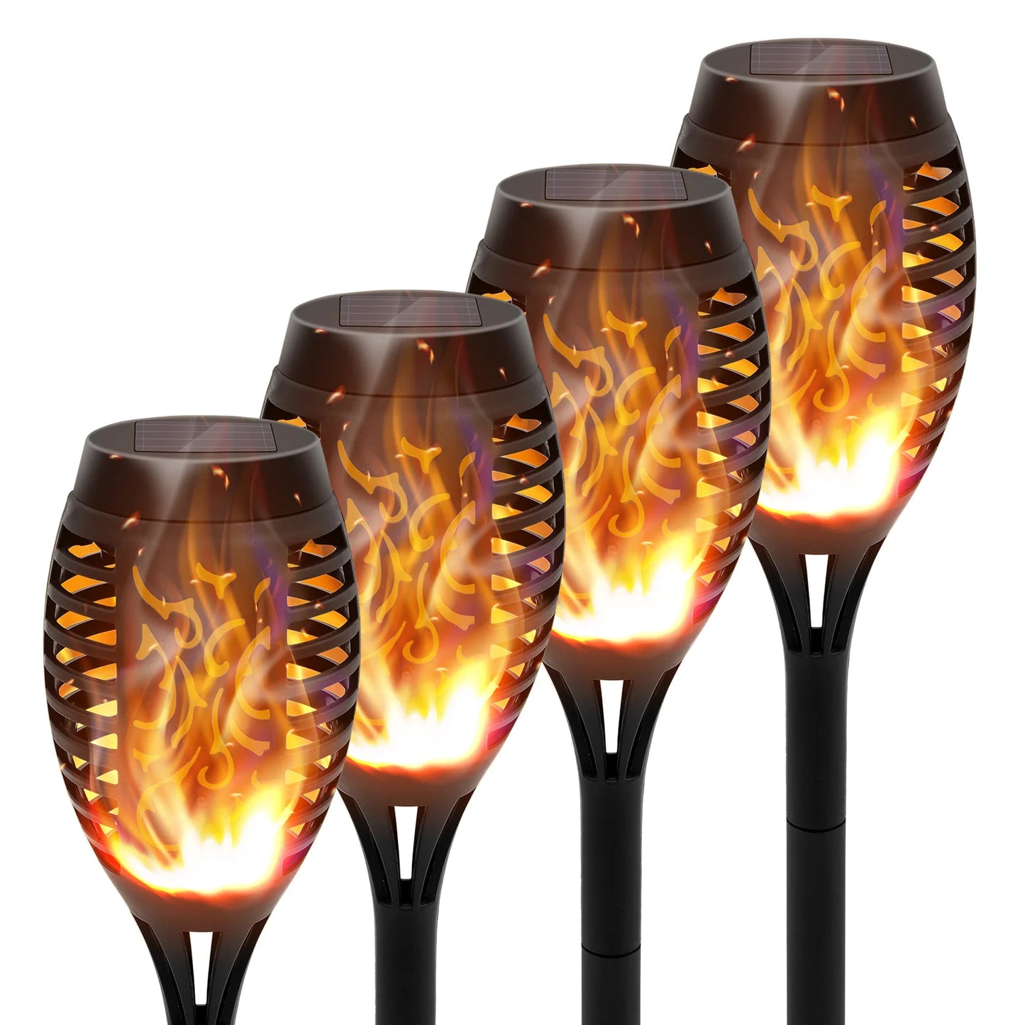 Outdoor LED 4/6/8/12Pcs Solar Torch Lights