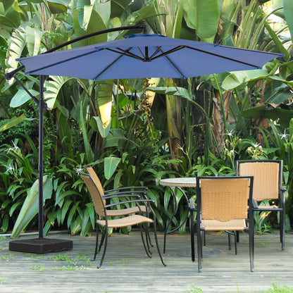 JHK 10FT Outdoor Patio Umbrella Hanging Cantilever with Easy Tilt Adjustment