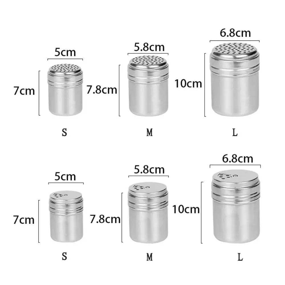 Multi-purpose Stainless Steel Seasoning Jar Rotating Cover