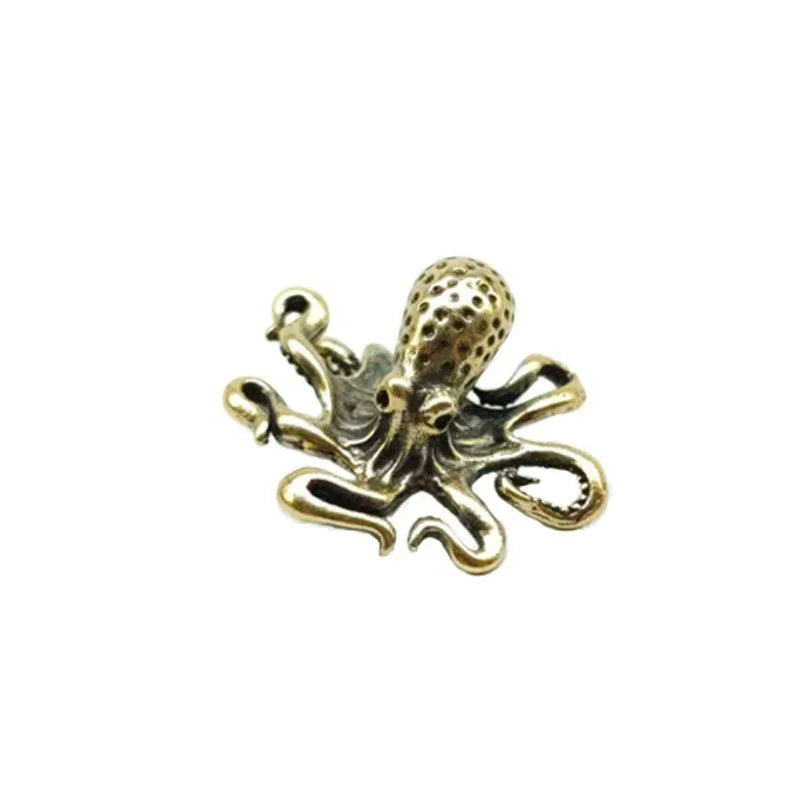 Brass Octopus Antique Copper Animal Figurines Miniatures