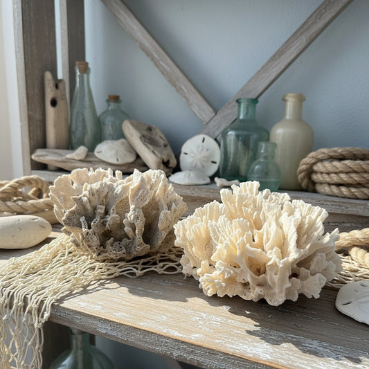Vintage Rugosa Coral Specimen - Coastal Home Decor