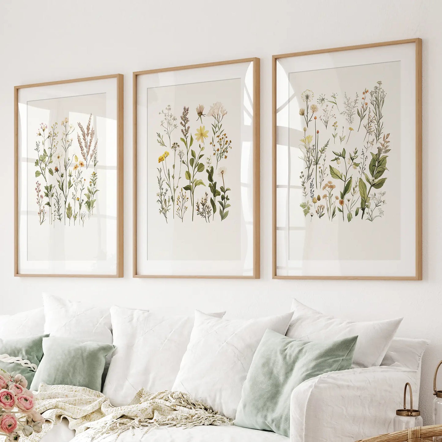 Botanical Poster Art Minimalist Wild Plants Wall Art