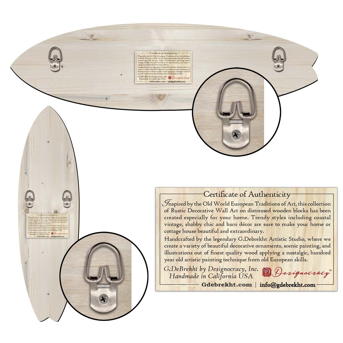 Dolphin Dance Surfboard Wall Art Wooden Decor