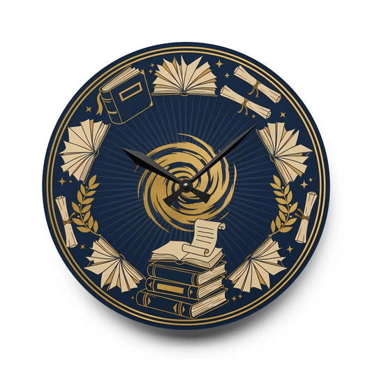 Vintage Books Acrylic Wall Clock