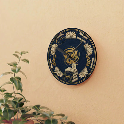 Vintage Books Acrylic Wall Clock