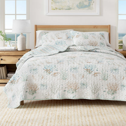 Coastal Printed Cotton Quilt Set