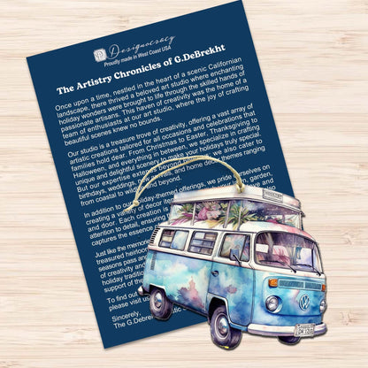 Surf Vans Decorative Eco Wood Ornaments Set of 3