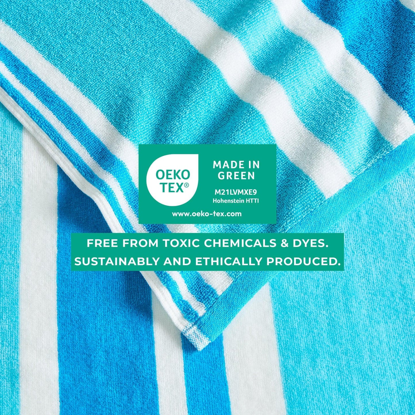 Cotton Velour Cabana Stripe Beach Towel