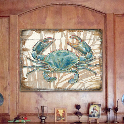 Tangerang Crab Wooden Coastal Wall Art