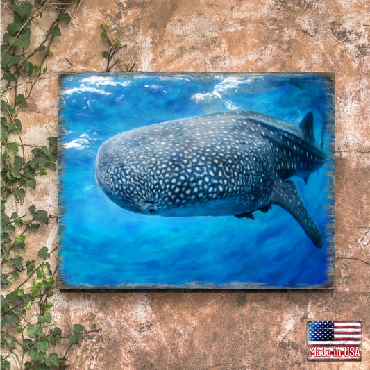 Blue Whale Wooden Wall Art