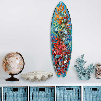 Surfboard Coastal Underwater Life Wall Art