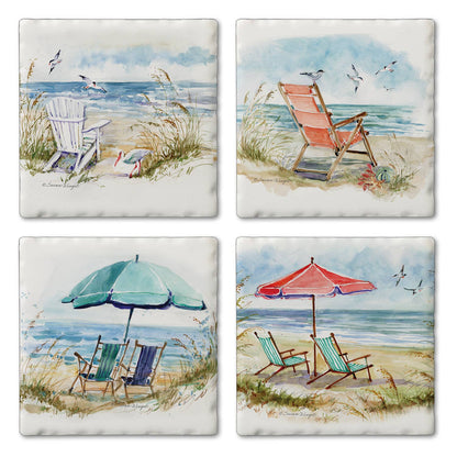 4 Pack Assorted Image Coaster Set