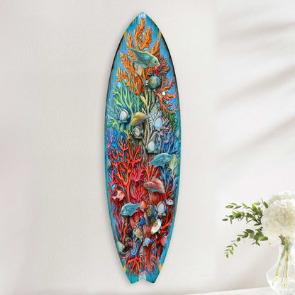 Surfboard Coastal Underwater Life Wall Art