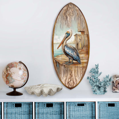 Pelican Surfboard Coastal Wall Art
