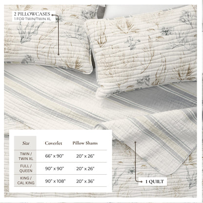Coral Sea Maze Coastal Quilt Set
