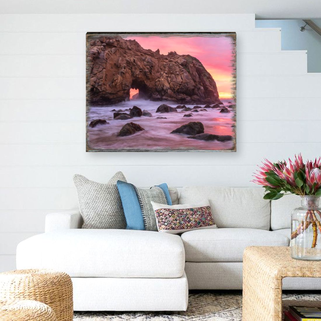 Ocean Sunset Wooden Wall Art