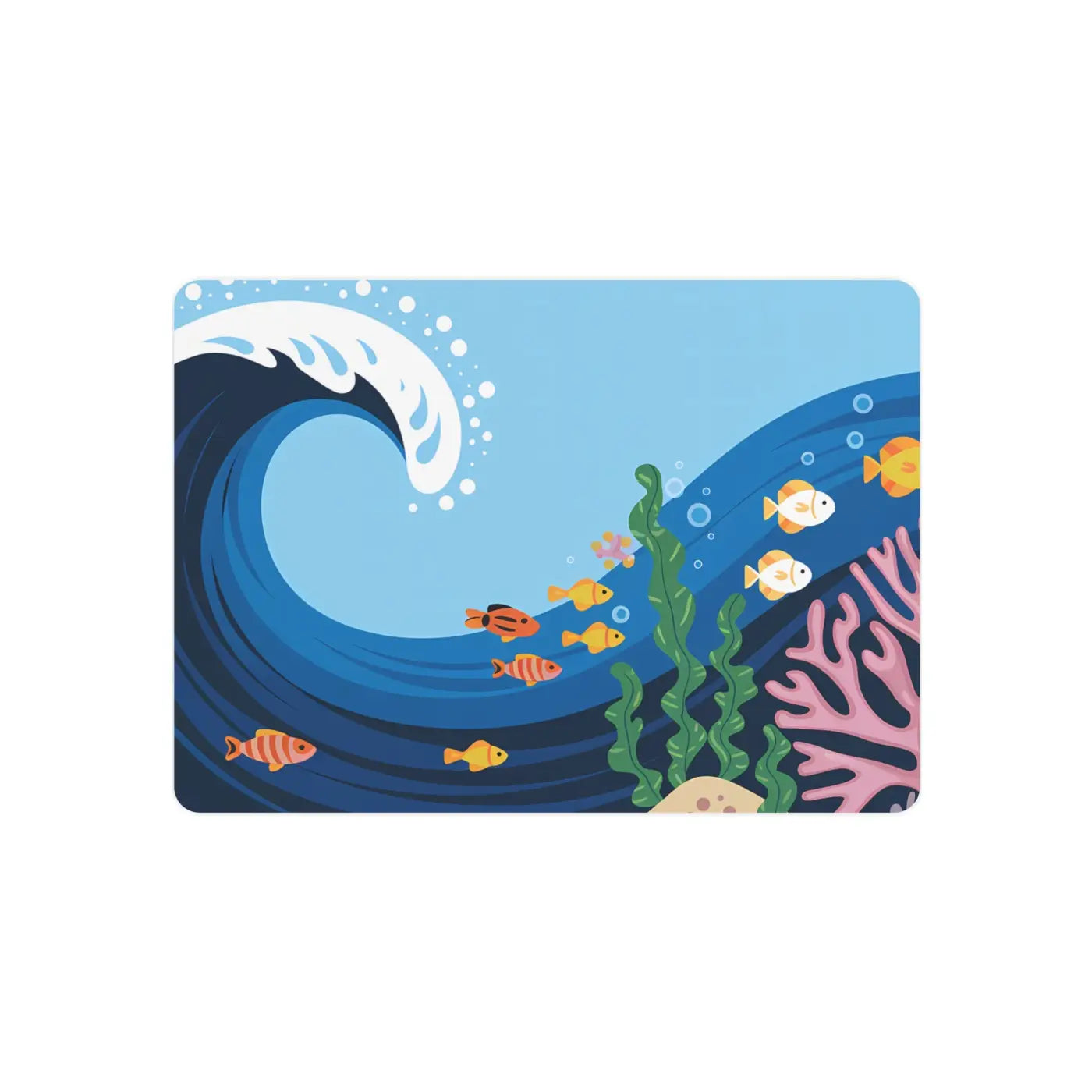 Vintage Fishes Swimming – Matte Metal Art