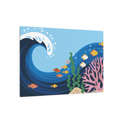 Vintage Fishes Swimming – Matte Metal Art