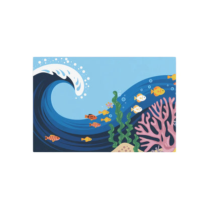 Vintage Fishes Swimming – Matte Metal Art