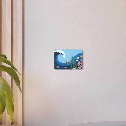 Vintage Fishes Swimming – Matte Metal Art