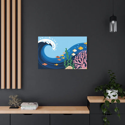 Vintage Fishes Swimming – Matte Metal Art