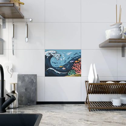 Ceramic Photo Tile – Serene Aquatic Vibe