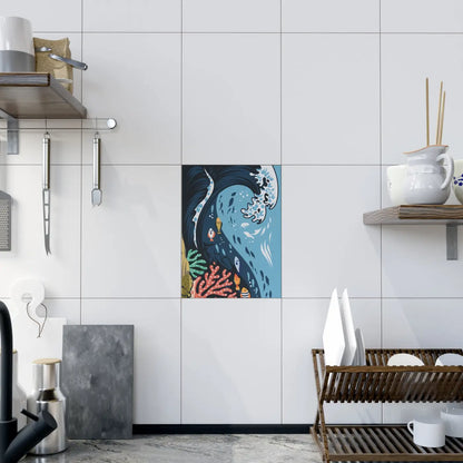 Ceramic Photo Tile – Serene Aquatic Vibe