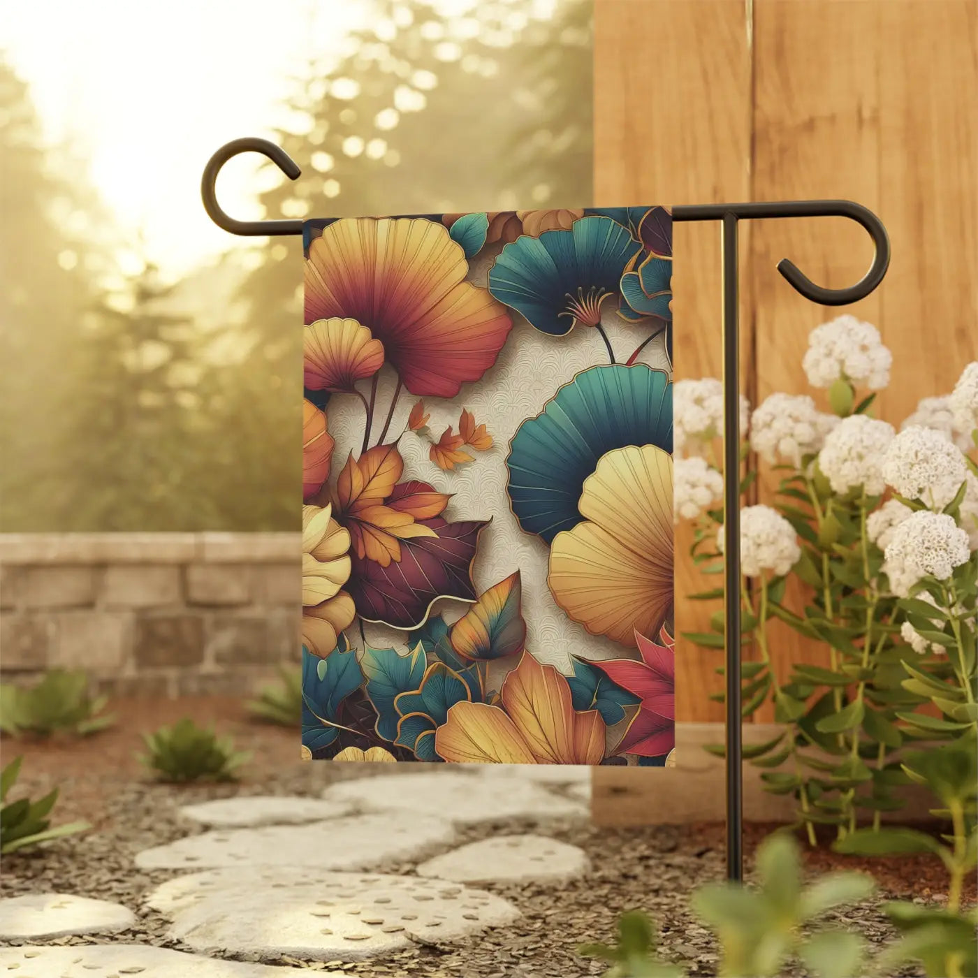 Ginkgo Leaves Banner – Poly Poplin-canvas