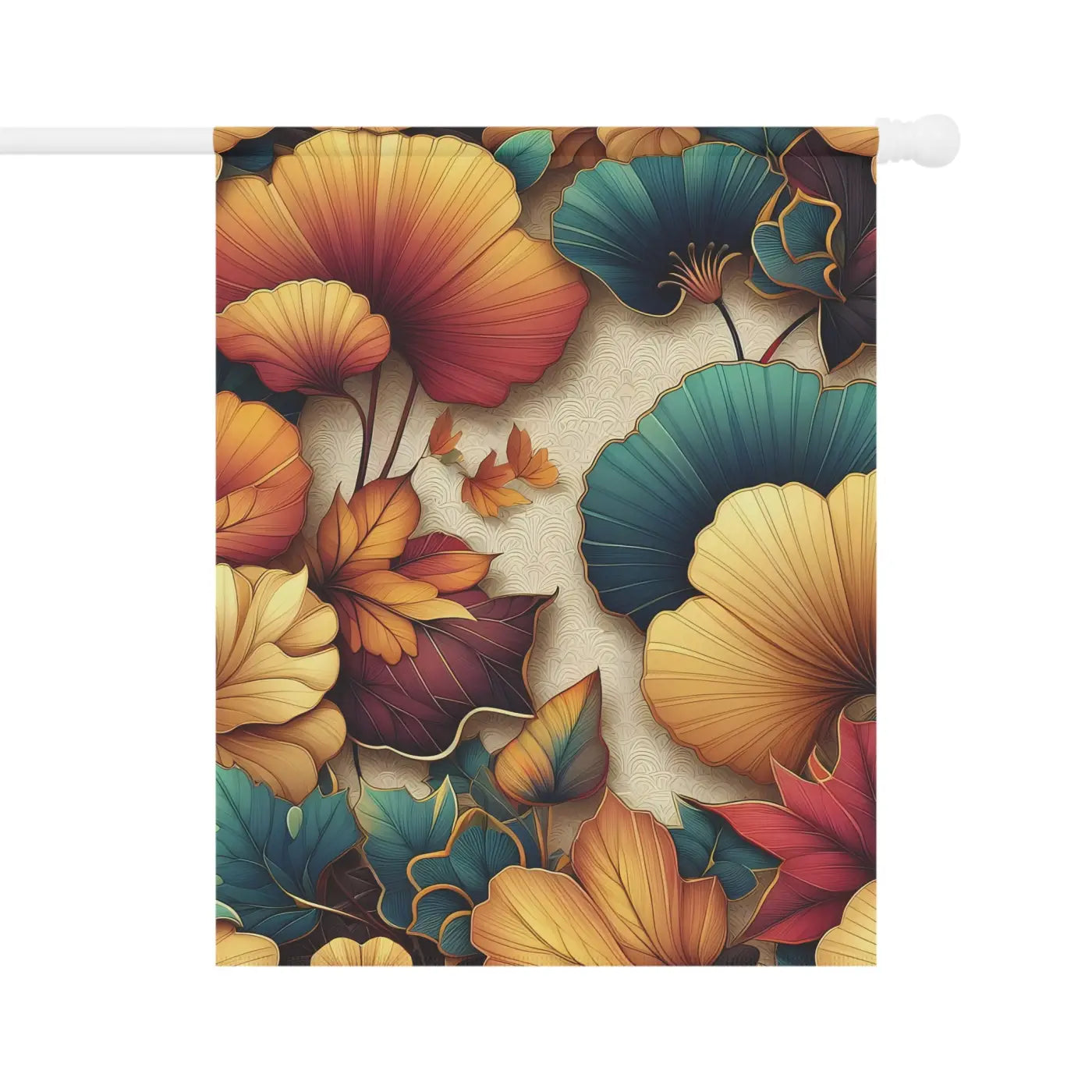 Ginkgo Leaves Banner – Poly Poplin-canvas