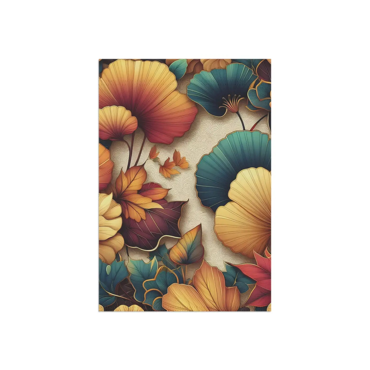 Ginkgo Leaves Banner – Poly Poplin-canvas