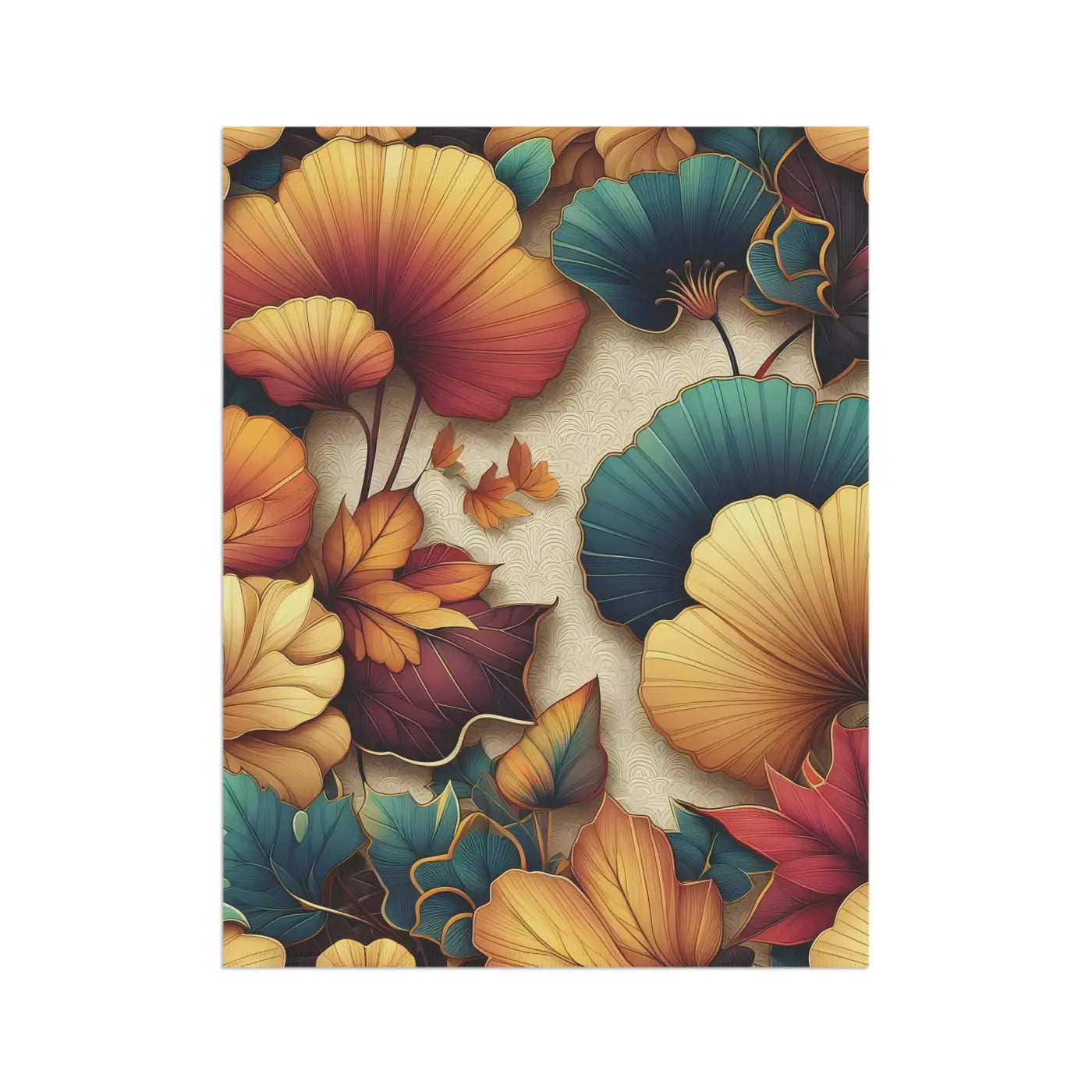 Ginkgo Leaves Banner – Poly Poplin-canvas