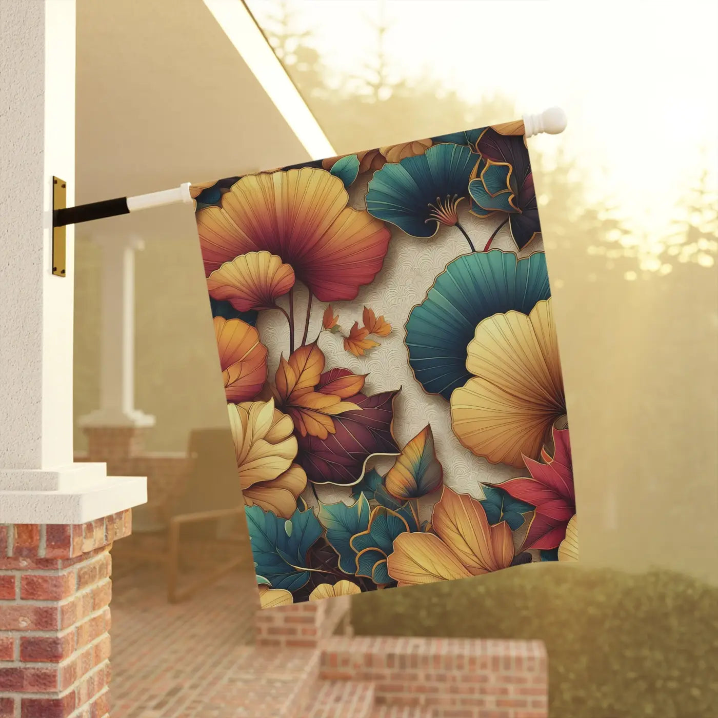 Ginkgo Leaves Banner – Poly Poplin-canvas