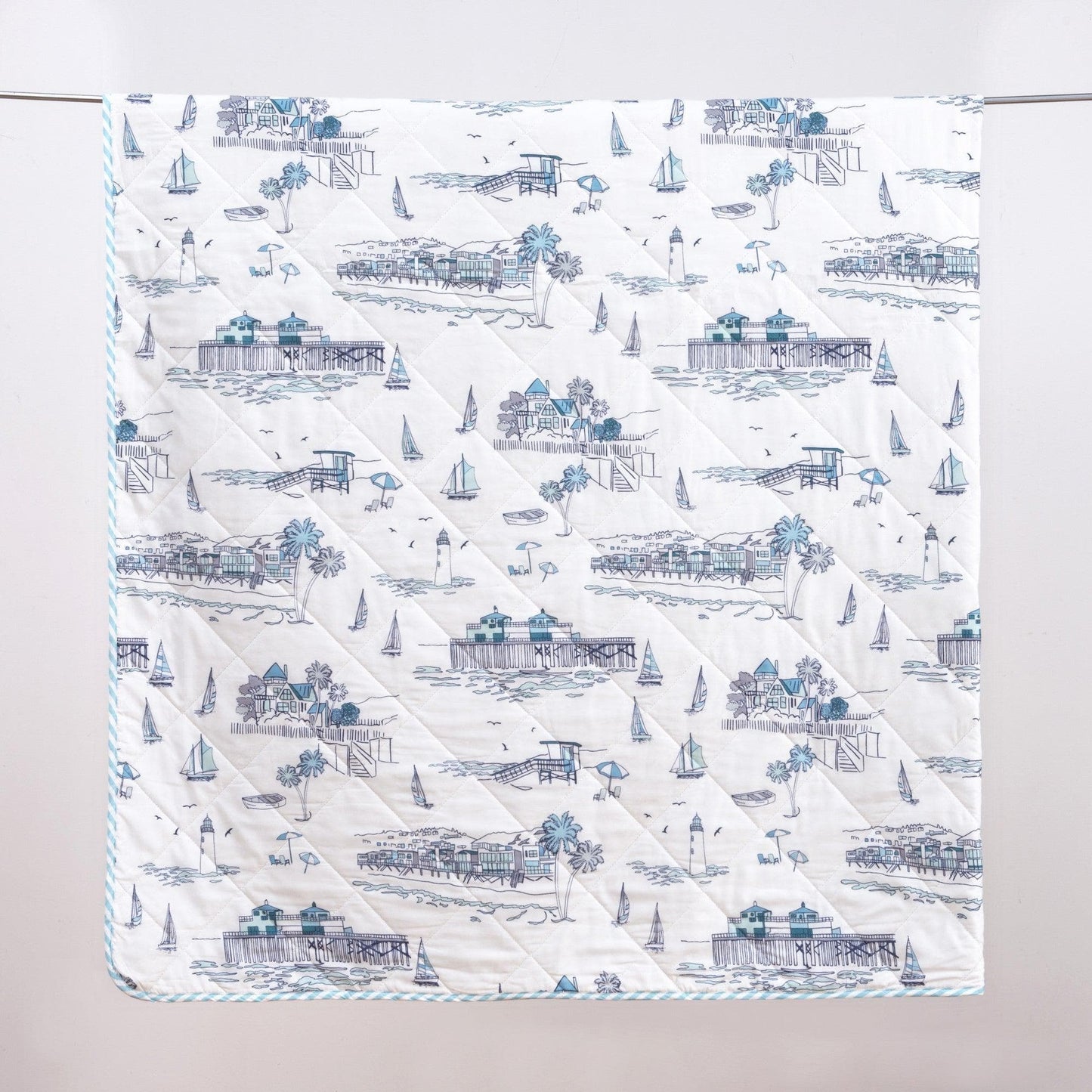 Coastal Toile Quilt Set