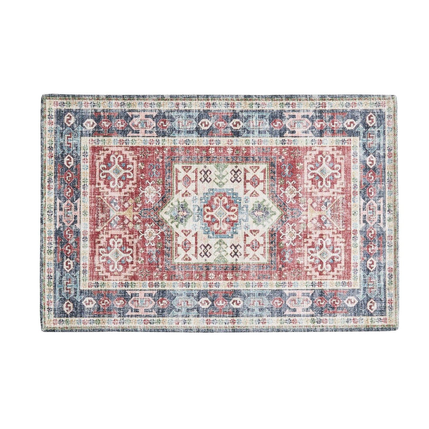 Medallion Machine Washable 3' x 5' Accent Area Rug